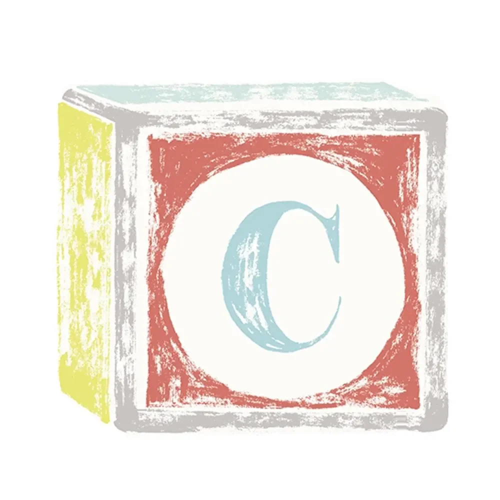 "Lilipinso sticker letter op speelkubus C image"