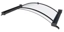 Arched canopy type BV/B 160, 160 x 90 x 25 cm, anthracite, 4 mm clear