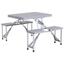 Picnic table with 4 chairs grey