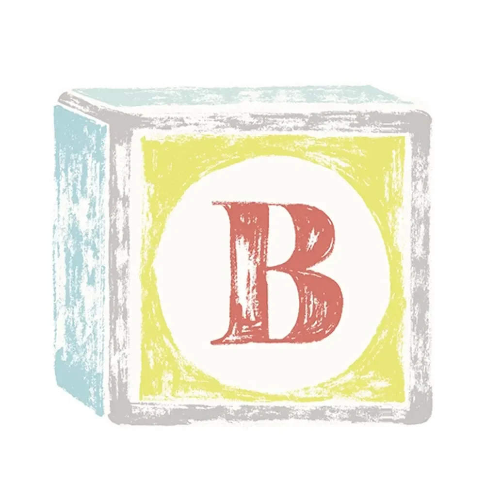 "Lilipinso sticker letter op speelkubus B image"