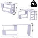 Computer desk with shelf