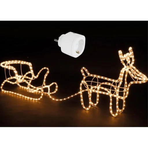 "Reindeer with sleigh - Christmas lights - WITH Perel Smart home Wifi plug for indoor - For Android & IOS image"