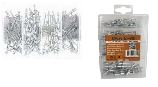 "Blind rivet set 120 pieces image"
