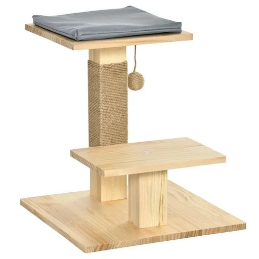 "Wooden scratching post for indoors and image"