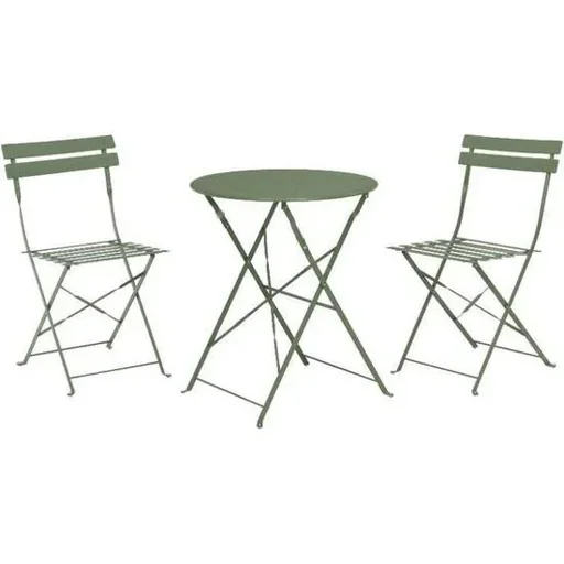 "NL Pro Garden steel bistro set green 3 pieces image"