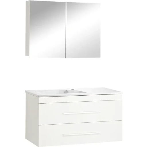 "Bathroom furniture Style 100cm right - White image"
