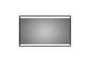 Bathroom mirror with lighting, "Black Shine" - 80 x 60 cm - horizontal and vertical hanging