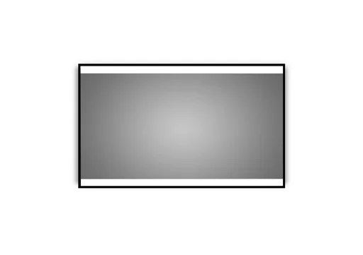 "Bathroom mirror with lighting, "Black Shine" - 80 x 60 cm - horizontal and vertical hanging image"