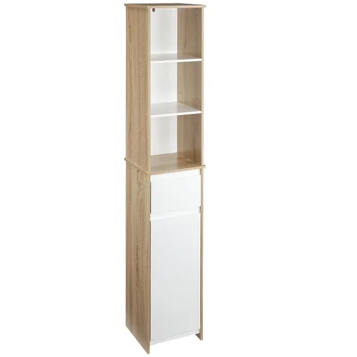 "Bathroom cabinet Bathroom cabinet with adjustable shelf Standing cabinet with 3-tier open shelf Cabinet Drawer Envelope image"