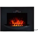 Electric fireplace wall fireplace 1800 Watt 7 colors LED flame illusion black