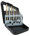 Left-hand drill and extractor set, 10 pieces