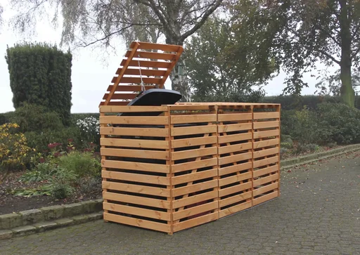 "Garbage can box "Vario V" for 3 tons, honey brown image"