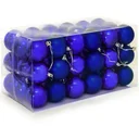 Christmas balls 54 pieces - blue - diameter 6 cm