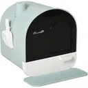 Trash can with lid - Green/White - 43 x 44 x 47 cm