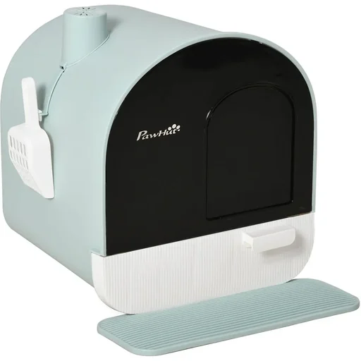 "Trash can with lid - Green/White - 43 x 44 x 47 cm image"