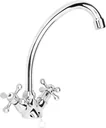 NOSTALGIE sink mixer with tubular spout, chrome