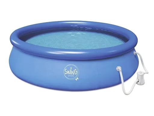 "Quick UP Pool - Set "Swing Pool" 3.05 x 0.76 cm round, with cartridge filter pump 12 Volt image"