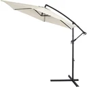 Parasol foldable aluminum cream with crank Ø 300 cm
