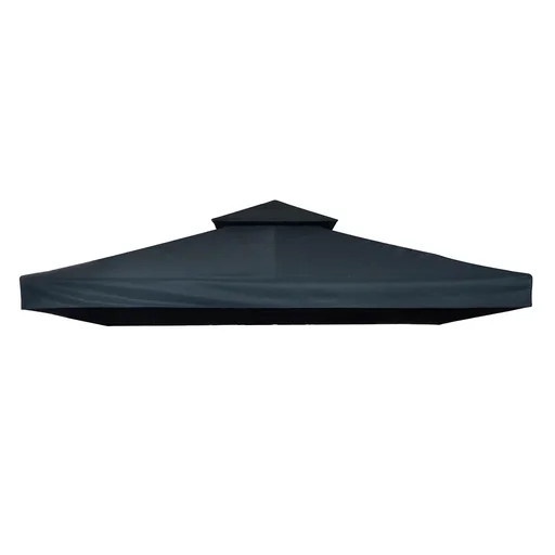 "Replacement roof pavilion roof for metal pavilion garden pavilion party tent garden tent polyester 3x3m charcoal grey image"
