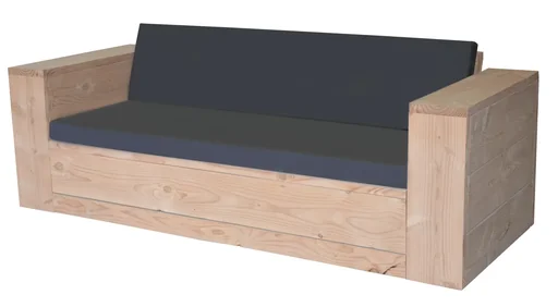 "Lounge bench durable Douglas wood 220 cm semi-assembled package image"