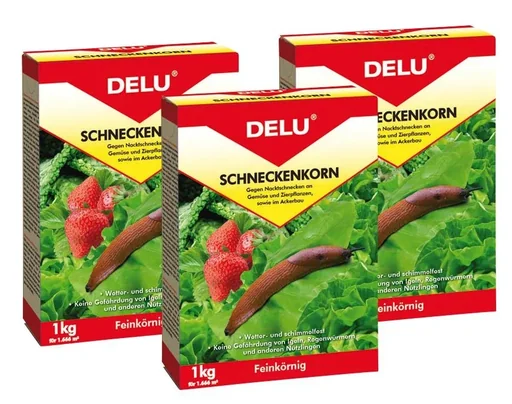 "3 x Delu snail pellets 1 kg image"