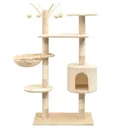 Sisal scratching post 125 cm beige