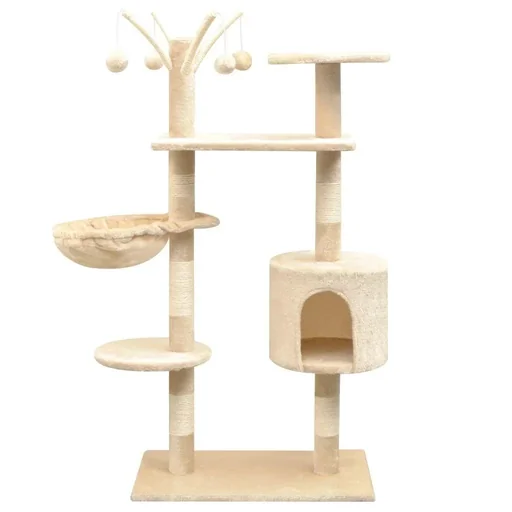 "Sisal scratching post 125 cm beige image"