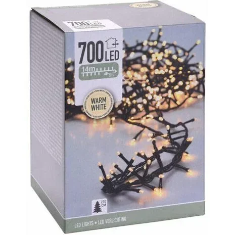 "Christmas tree lights 14 meters warm white - 700LED for indoor and outdoor use image"
