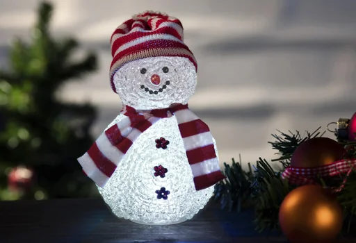 "Snowman - figure with color changing LED image"