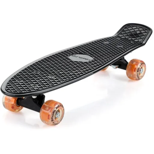 "Skateboard with LED light - Black & Orange - 57 cm image"