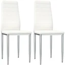 Dining room chairs 2-seater faux leather white