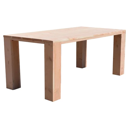 "Robust table made of Douglas fir with wide block legs 200/100 cm image"