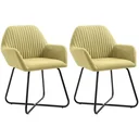 Dining chairs 2 in green fabric