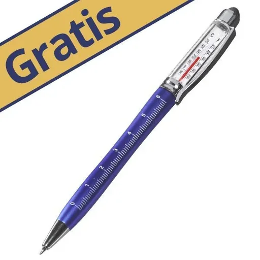 "Ballpoint pen with thermometer image"