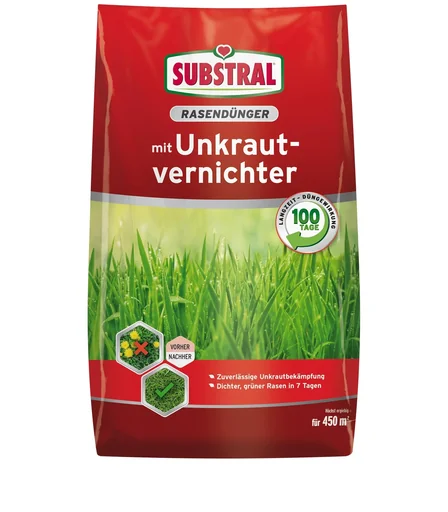 "Lawn fertilizer with weed killer 9 kg image"
