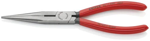 "Flat-nose pliers with cutting edge (stork's beak pliers) with plastic coating, black atramentized, 200 mm image"