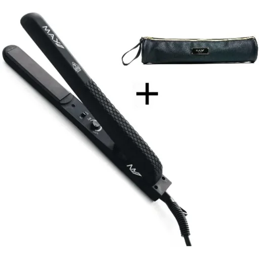 "Max Pro Gloss Styling Tongs Black incl. protective bag image"