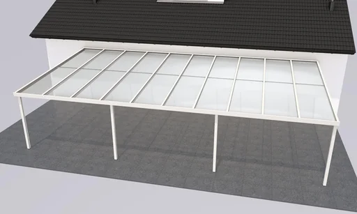 "Patio roof Premium, white, 10140 x 5060 mm - Klima blue image"