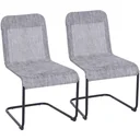 Set of 2 balcony chairs, garden chairs, cantilever chairs, weatherproof, grey, 61 x 51 x 86 cm