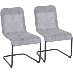 set van 2 balkonstoelen tuinstoelen schommelstoelen vrijzwevende stoelen weerbestendig grijs 61 x 