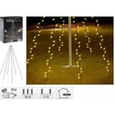 Pro Garden Flagpole Lighting - 192 LEDs - 208 cm high - warm white light - waterproof