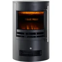 Fireplace with flame effect black