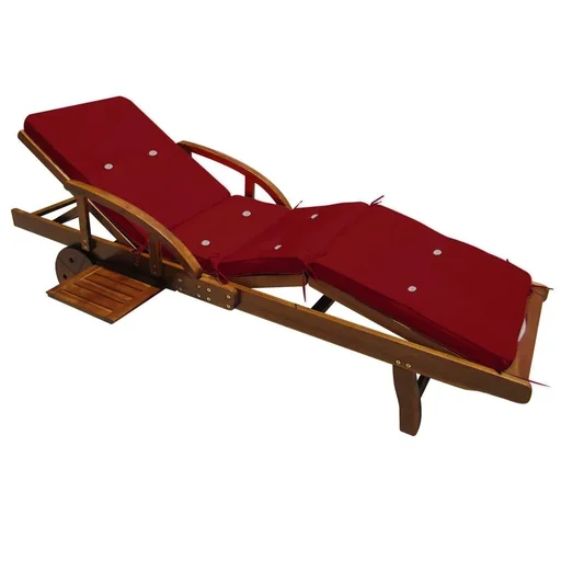 "Lay-on sun lounger red 196x55x5cm image"