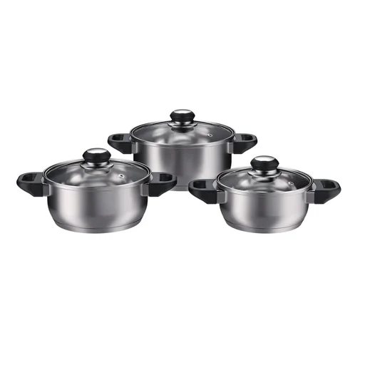 "Cooking pot set 16/18/20 cm, stainless steel image"