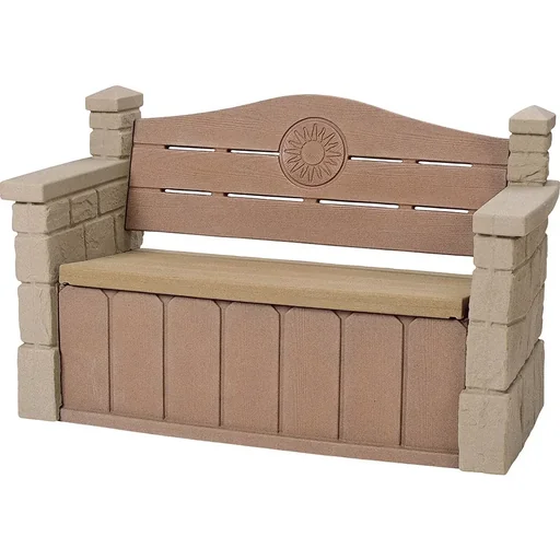 "Outdoor storage bench image"