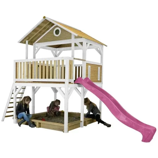 "Simba Play Tower Brown/White - Purple Slide image"