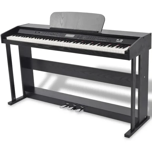 "Digital piano with pedals 88 keys black image"