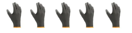 "Polyester-Strickhandschuh grau, 5er Set image"