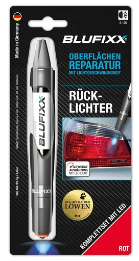 "Taillight repair pen 5 g - including blue LED light - red image"