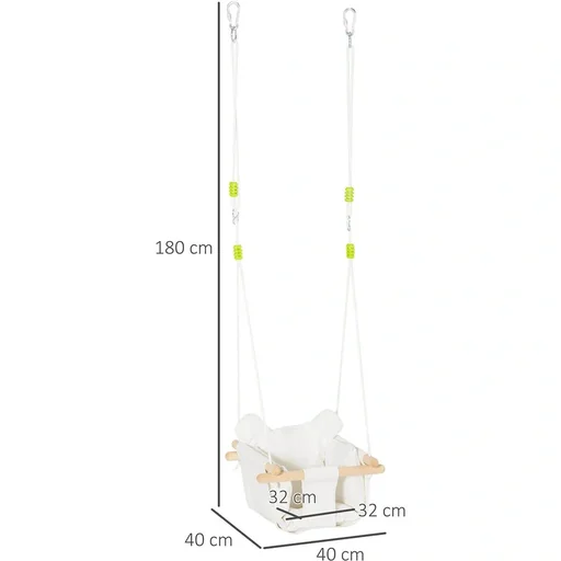 "Swing for toddlers with safety belt up to 80 kg gray image"